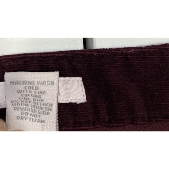 Dressbarn Womens Burgundy Corduroy Pants Size 12 NWOT - Picture 3 of 5